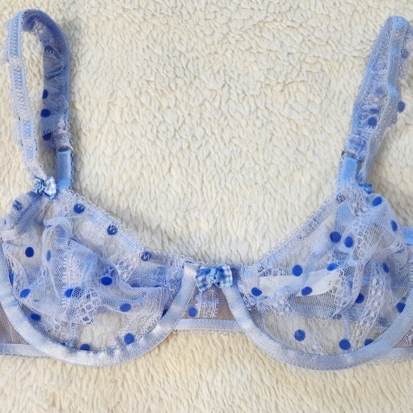 New!For Love and Lemons Harper Raffle Polka Dot Bra - Picture 6 of 11
